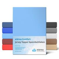 etérea Extra Jersey Topper Spannbettlaken 180x200 - 200x220 cm Hellblau
