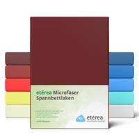 etérea Microfaser Spannbettlaken Bordeaux, 200x200 - 200x220 cm