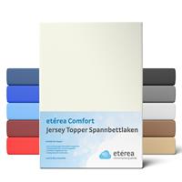 etérea Jersey Topper Spannbettlaken Spannbetttuch, 90x200 - 100x200 cm Natur