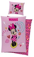 Disney Minnie Mouse Dekbedovertrek Pretty Roze - Roze - 1-persoons 140x200 Cm