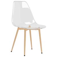 vidaXL Eetkamerstoelen 2 st PET transparant