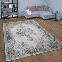 PACO HOME In- & Outdoor-Teppich Für Balkon Terrasse, Kurzflor Mit Orient-Design In Beige 80x150 cm