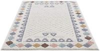 Carpet City Hoogpolig vloerkleed Focus 3034 Boho-vloerkleed met randdessin, multicolour, bijzonder zacht, 3D-effect