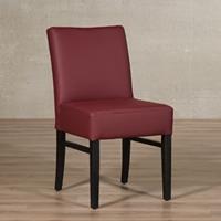 ShopX Leren eetkamerstoel hold rood, rood leer, rode keukenstoelen