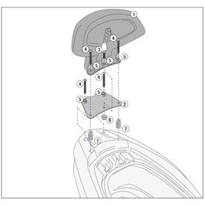 GIVI Rugsteun Passagier, Rugsteunen scooter, TB2120A