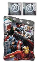 Marvel dekbedovertrek The Avengers 140 x 200 cm microfiber grijs