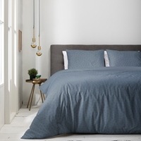 Luna Bedding Luna Embossed Dots - Blauw 1-persoons (140 x 220 cm + 1 kussensloop) Dekbedovertrek