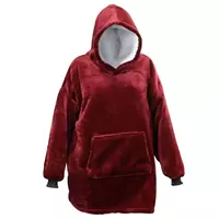 Unique Living Oversized fleece hoodie rood