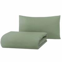 Hibboux BettwÃsche-Set Mono Duvet Cover - Green grÃ¼n Gr. 80 x 80 + 35 x 40