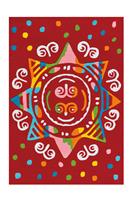 Kayoom Tapijt Spirit Glowy 3145 Rot Mandala 110cm X 160cm