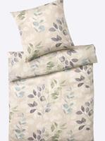 Bedtextiel in naturel geprint van heine home