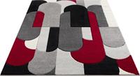 my home Teppich "Pautz", rechteckig, 14 mm Höhe, handgearbeiteter Konturenschnitt, Hoch-Tief-Effekt, modernes Design