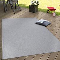 PACO HOME In- & Outdoor Flachgewebe Teppich Terrassen Teppiche NatÃ¼rlicher Look In Grau 60x100 cm