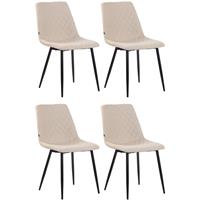 CLP 4er Set EsszimmerstÃ¼hle Telde Stoff-creme