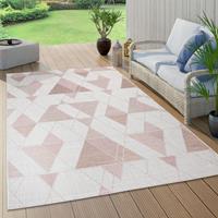PACO HOME In- & Outdoor-Teppich FÃ¼r Balkon Und Terrasse, Mit Rauten-Muster, In Rosa 80x150 cm