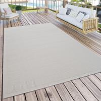 PACO HOME Outdoor Teppich FÃ¼r Terrasse Und Balkon KÃ¼chenteppich Einfarbig Modern Creme Beige 60x100 cm