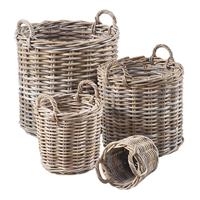 Hioshop Carly manden in rotan - set van 4.