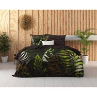 RoyalTextile - Jungle Art Dekbedovertrek Katoen-Satijn - Bruin - 240 x 220