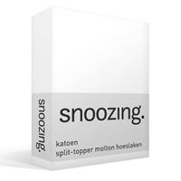Snoozing olton plit-topper - Hoeslaken - Katoen - 160x210/220 - Wit