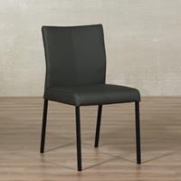 ShopX Leren eetkamerstoel basic groen, groen leer, groene keukenstoelen