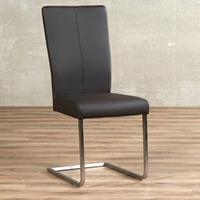 ShopX Leren eetkamerstoel dare bruin, bruin leer, bruine keukenstoelen