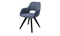 Woodford Polsterstuhl  Lucina ¦ blau ¦ Maße (cm): B: 56 H: 86 T: 64  - Möbel Kraft