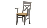 maison bleue Holzstuhl massiv  Florian ¦ grau ¦ Maße (cm): B: 61 H: 94 T: 43  - Möbel Kraft