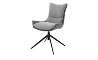 MCA furniture Stoel met 4 poten Kitami Eetkamerstoel draaibaar 360° met nivellering, bekleding, tot 120 kg (set, 2 stuks)
