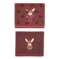 Sterntaler Kinderhandtücher Emmily, 2er Set, dunklerot dunkelrot Gr. 30 x 50