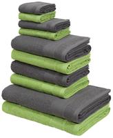 My Home Handtuch Set Afri, Set, 10 tlg., Walkfrottee, mit tollen Farbkombinationen