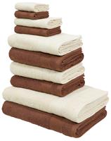 My Home Handtuch Set Afri, Set, 10 tlg., Walkfrottee, mit tollen Farbkombinationen