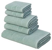 andas Handtuch Set "Kimi", (Set, 5 St., 2 Gästetücher 30x50 cm-2 Handtücher 45x90 cm-1 Badetuch 65x130 cm)