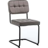 Furnihaus Eetkamerstoel Flexa velvet grijs - set van 2