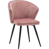 Furnihaus Eetkamerstoel Mexion velvet roze - set van 2