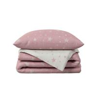 Hibboux Bettwäsche-Set Star Baby Duvet Cover Set rosa Gr. 100 x 135 + 40 x 60