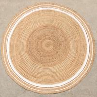 Dutch Lifestyle Vloerkleed Jaipur Classic rond 150 cm naturel en crème
