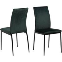 ebuy24 Demina Esszimmerstuhl dunkelgrün, schwarz.