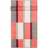Joop! Handtücher Shades Checked 1688 Coral - 22 Handtücher rot Gr. 50 x 100
