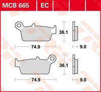 TRW Lucas Bremsbeläge organisch ECO MCB665EC 74,9x36,1x9mm