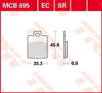 TRW Standaard EC remblokken, en remschoenen voor de moto, MCB695EC