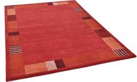 THEKO Wollteppich »Royal Nepali 3085«, , rechteckig, Höhe 15 mm, reine Wolle, handgetuftet, Uni Farben, mit Bordüre, modernes Design, ideal im Wohnzimmer & Schlafzimmer
