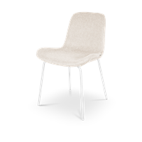 Nolon Nora eetkamerstoel beige - wit onderstel
