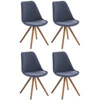 CLP 4er Set Stühle Pegleg Stoff Square-blau-Natura