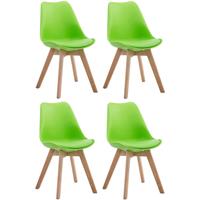 CLP Set van 4 eetkamerstoelen Borneo V2 Natura Frame Kunstleer