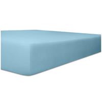 WäSCHEFABRIK KNEER E.K. Kneer Vario-Stretch Spannbetttuch one für Topper 4-12 cm Höhe Qualität 22 Farbe blau