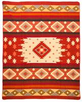 EcuaFina Mini Alpaca native deken - Quilotoa - Rood