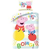 SimbaShop Peppa Pig Dekbedovertrek Boing - Eenpersoons - 140 X 200 Cm - Katoen