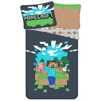 SimbaShop Minecraft Dekbedovertrek Adventure - Eenpersoons - 140 X 200 Cm - Katoen