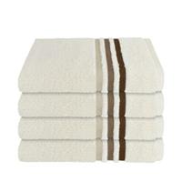 Schiesser Frottier-Set Skyline Color, 4x Handtuch creme Gr. 50 x 100