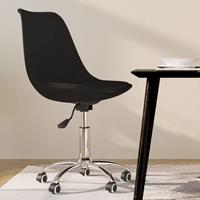 VIDAXL Esszimmerstuhl Drehbar Schwarz Stoff